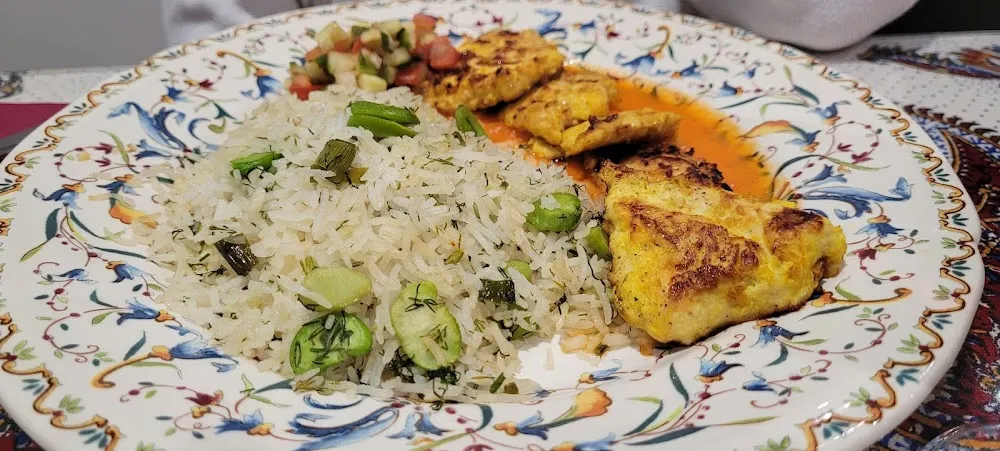 Loobia Polo Paëlla À L'iranienne Avec Poulet